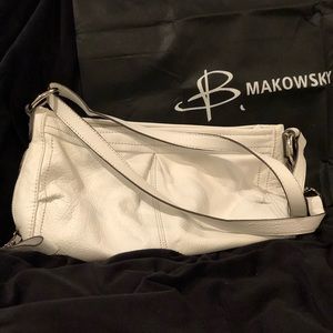 B. Makowsky white leather small purse